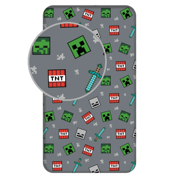 Памучен Чаршаф, Minecraft, 90х200x25 см