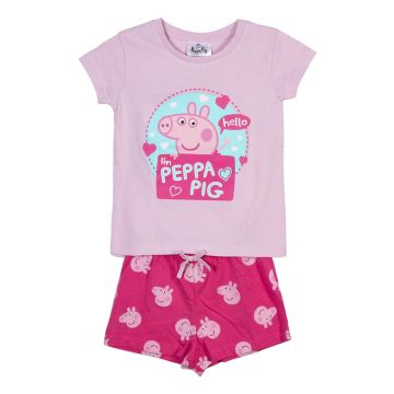 Къса единична трикотажна пижама Peppa pig