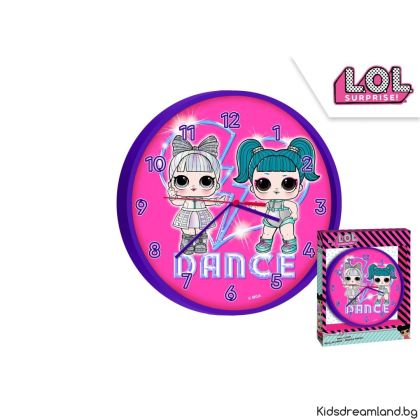 Стенен часовник, LOL Surprise, 25 см, Многоцветен