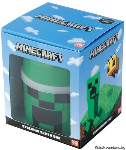 Кутия за храна Puckator - Minecraft Creeper, 3 части