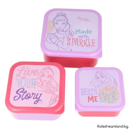 Кутия за обяд Snackbox 3 в 1 – Disney Princess