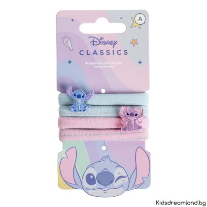 Комплект аксесоари за коса, 4бр ластици, Lilo & Stitch