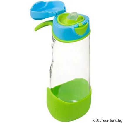 Бутилка, B.Box, Sport Spout 600 мл, Син, Зелен