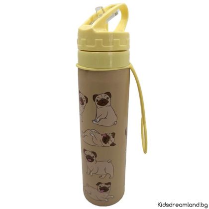 Сгъваема бутилка за вода Mopps Pug
