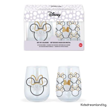 Комплект от 2 кристални чаши, Disney, Minnе Mouse