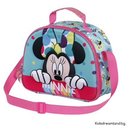 Чанта за обяд 3D, Minnie Mouse, Многоцветна