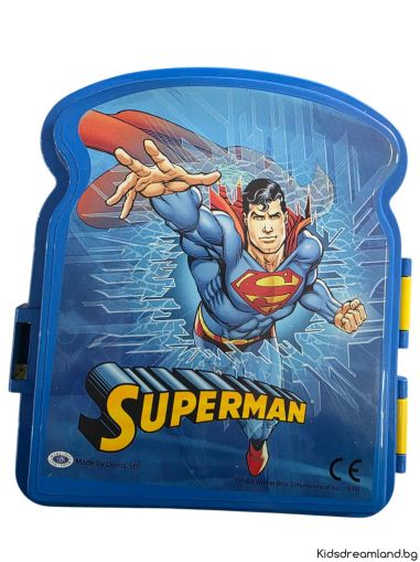 Пласмасова кутия за храна Superman 15x13.5x5.5см 