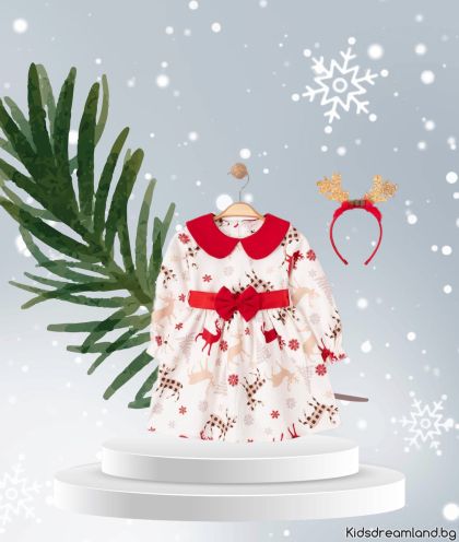 Коледна рокля, Raindeer със диадема