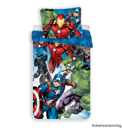 Спално бельо Licensed 140x200+70x90 - Avengers "Brands 02"