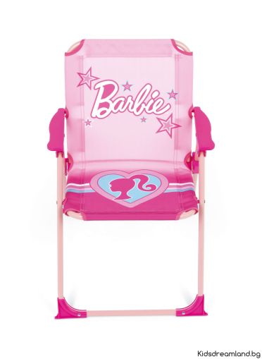 Сгъваем стол с подлакътници, Barbie, 38 x 32 x 53 см.