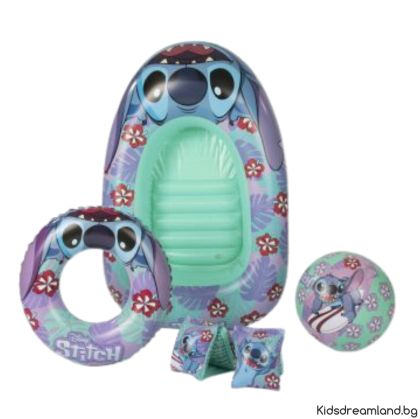 Комплект от 4 аксесоара за плуване, Lilo & Stitch, Blue