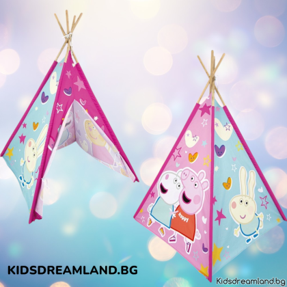 ПАЛАТКА ЗА ИГРА - ТИП 120Х120Х160СМ. -  ПРАСЕТО ПЕПА