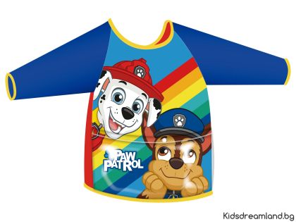 Престилка за рисуване с ръкави и джоб Paw Patrol