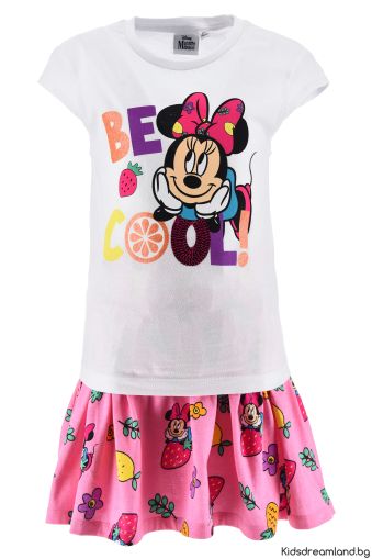 Комплект от 2 части Minnie Mouse – Пола и Тениска, 100% Памук