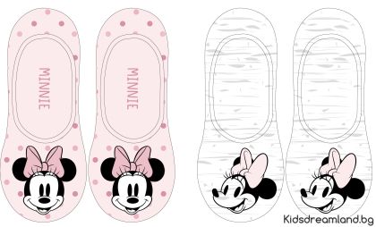 Дамски невидими чорапи Minnie Mouse 2бр. – лицензирани