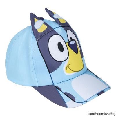 Детска  3D шапка с ушички и козирка Bluey