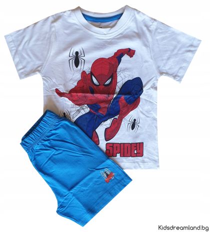 Лятна детска пижама „Spiderman“ от две части – 100% памук