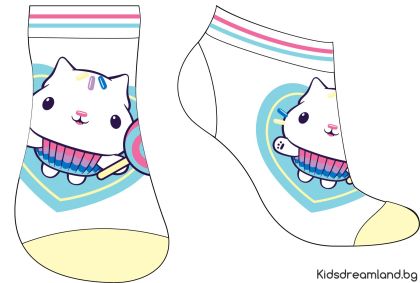 ЧОРАПИ ЗА МОМИЧЕ Gabby's Dollhouse 2 бр