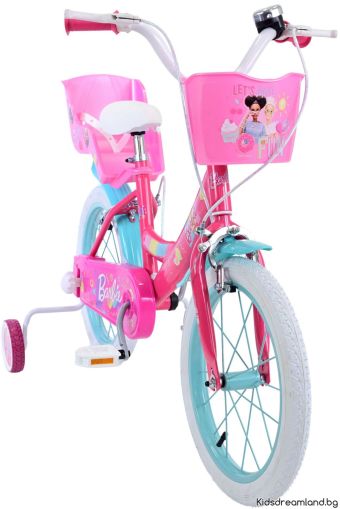  Детски велосипед с помощни колела Barbie (16 инча)