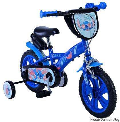 Детски велосипед Disney, Lilo & Stitch, За момчета, 12 инча, Син