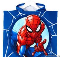 Пончо за баня - Marvel - Spiderman- 100% микрофибър - 100 x 50 cm