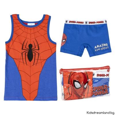  Детско бельо Spiderman – комплект с тоалетен несесер