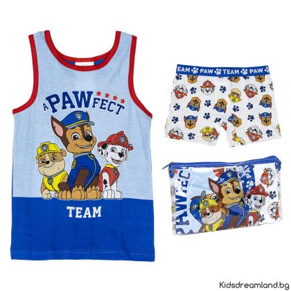  Детско бельо Paw Patrol– комплект с тоалетен несесер