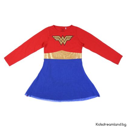 РОКЛЯ ЗА МОМИЧЕ С ТЮЛ WONDER WOMAN