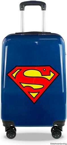 Детски куфар-количка, Superman, Лицензиран ръчен багаж от DC Comics 