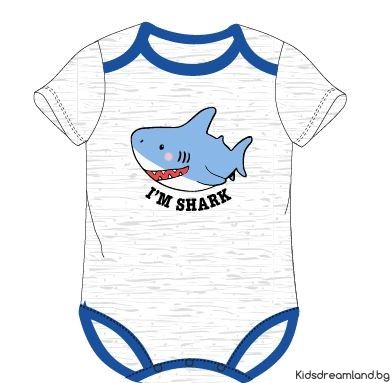 Бебешко Боди за момче - I'm Shark