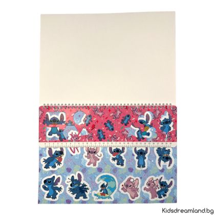 Блок за художествени дейности „Лило и Стич“ – 23 x 33 см, 40 листа