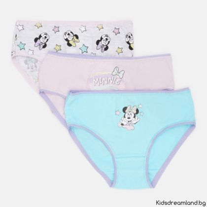 Комплект бельо от 3 броя бикини Minnie Mouse