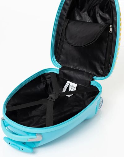 Детски синьо-жълт куфар, Baby Shark, 45 см x 30 см x 22 см