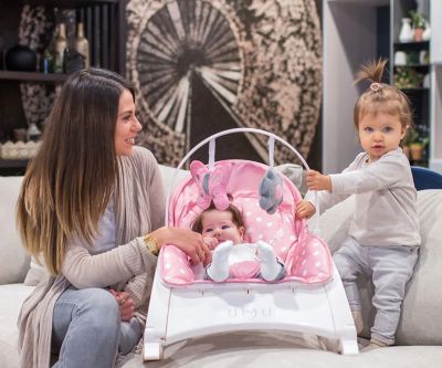 Бебешки шезлонг Lorelli - Enjoy, Pink Hug