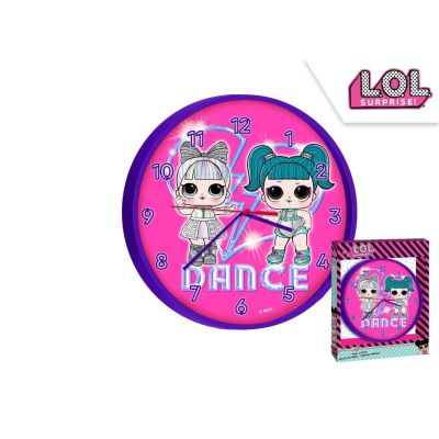 Стенен часовник, LOL Surprise, 25 см, Многоцветен