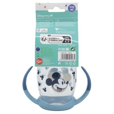 СИЛИКОНОВО ШИШЕ ЗА БЕБЕТА 270 МЛ  МИКИ МАУС Пълна с усмивки