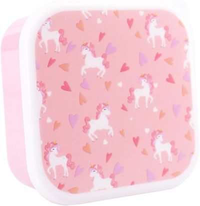 Кутия за обяд Snackbox 3 в 1 – дизайн с еднорог