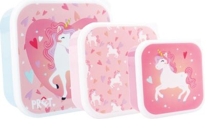 Кутия за обяд Snackbox 3 в 1 – дизайн с еднорог