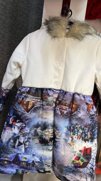 Коледно Палто - С Качулка и Пух