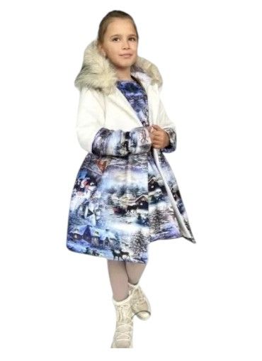 Коледно Палто - С Качулка и Пух