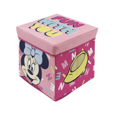 СГЪВАЕМА ТЕКСТИЛНА СЕДАЛКА ЗА СЪХРАНЕНИЕ MINNIE MOUSE 30X30X30СМ