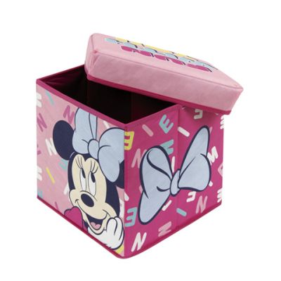 СГЪВАЕМА ТЕКСТИЛНА СЕДАЛКА ЗА СЪХРАНЕНИЕ MINNIE MOUSE 30X30X30СМ