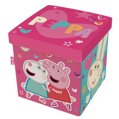 СГЪВАЕМА ТЕКСТИЛНА СЕДАЛКА ЗА СЪХРАНЕНИЕ PEPPA PIG 30X30X30СМ