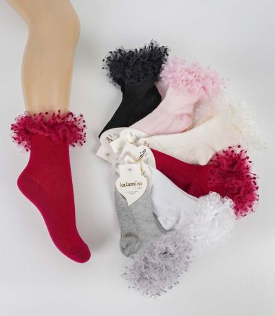 Детски чорапи Kaтamino - Кремав