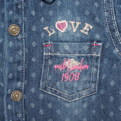 Дънкова рокля с яка и колан на талията Lee Cooper