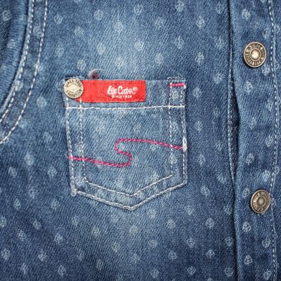 Дънкова рокля с яка и колан на талията Lee Cooper