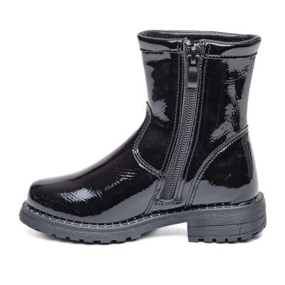 Детски Боти Shiny Black с панделка