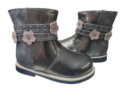Детски Боти Dark Grey with flowers