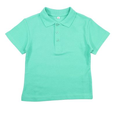 Момчешка едноцветна тениска с яка