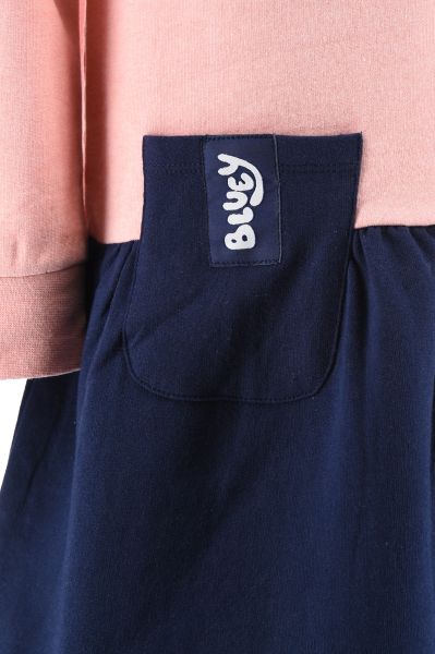 Детска рокля Bluey с волан и дълъг ръкав